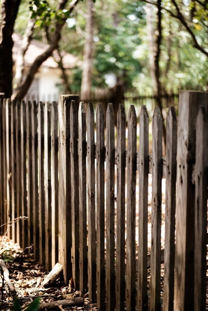 Wood fence panel installation